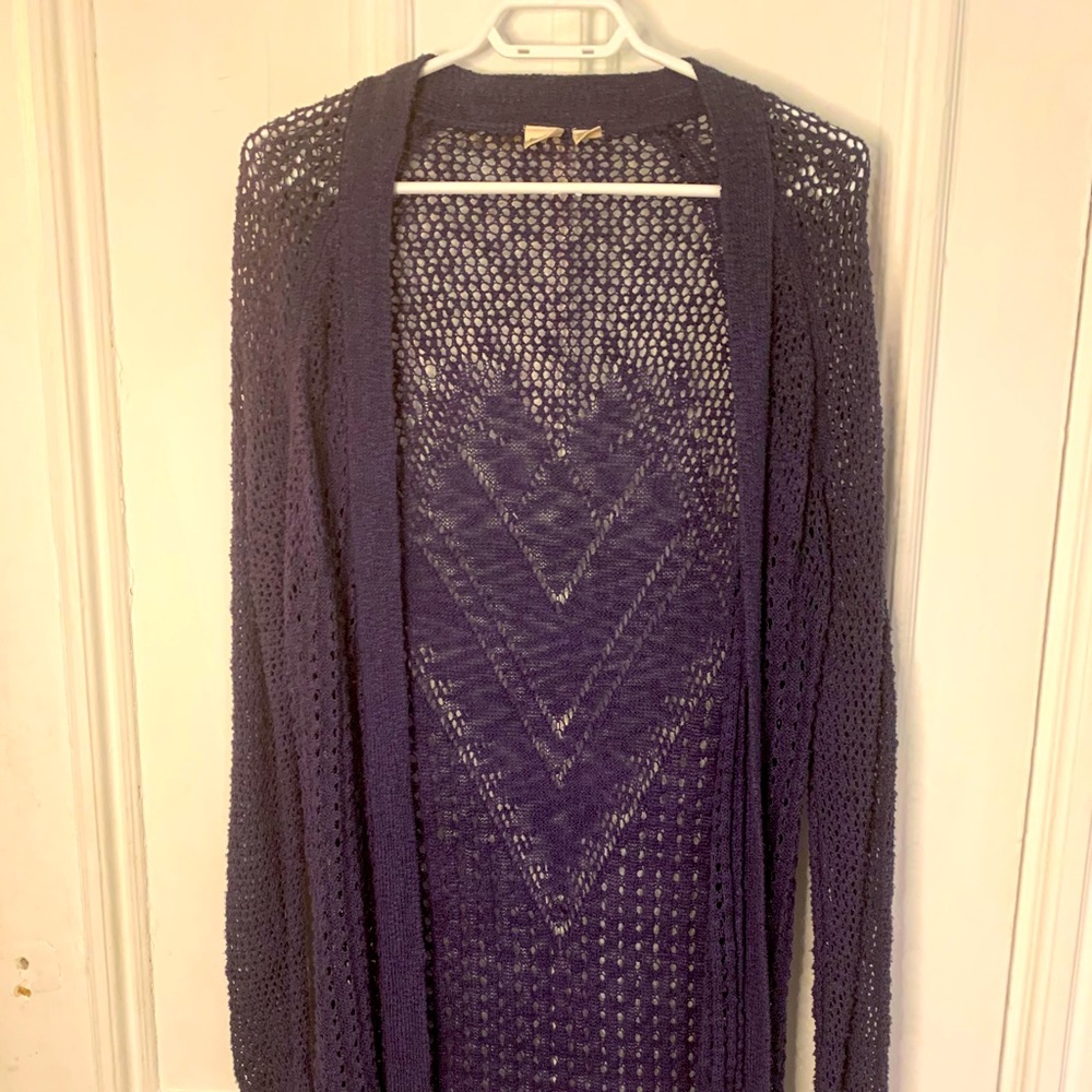 Navy knitted cardigan